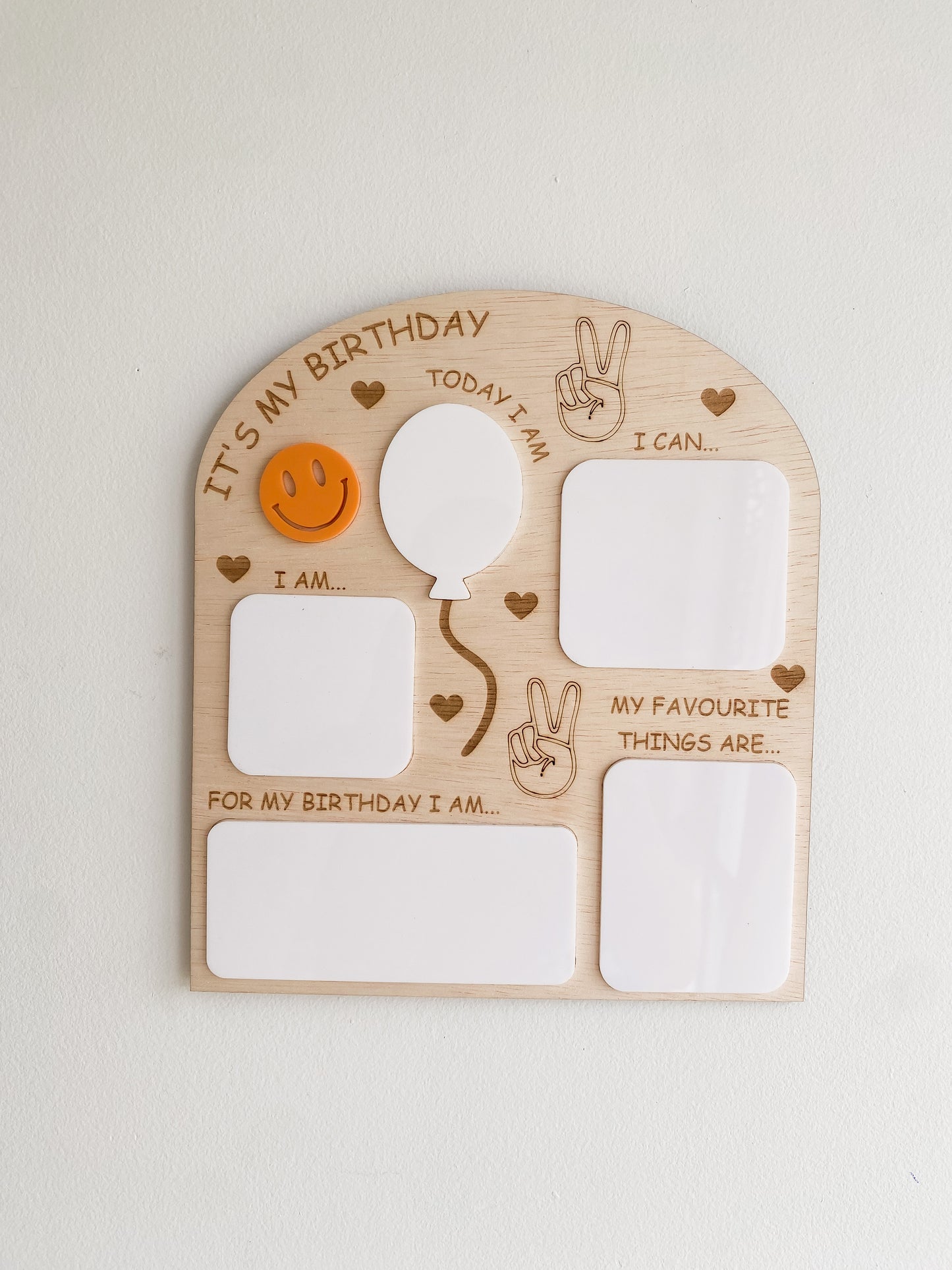 Birthday Milestone Board - Peace and Love