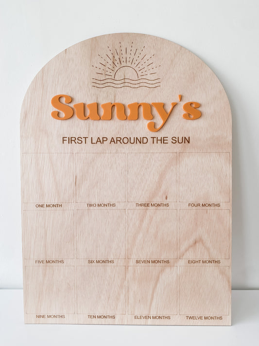 Personalised Photo Birthday Board - One Lap Around the Sun