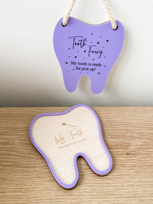 Tooth Fairy Door Sign and Tray Set