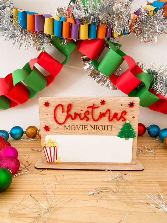Christmas Movie Night Sign