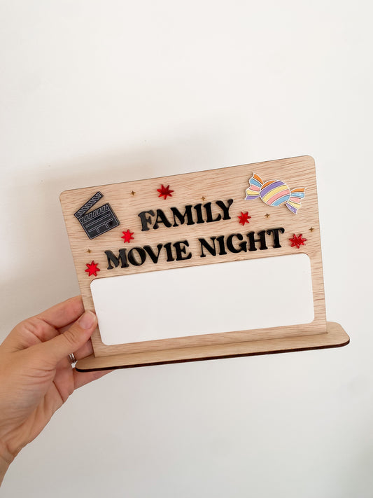 Family Movie Night Sign