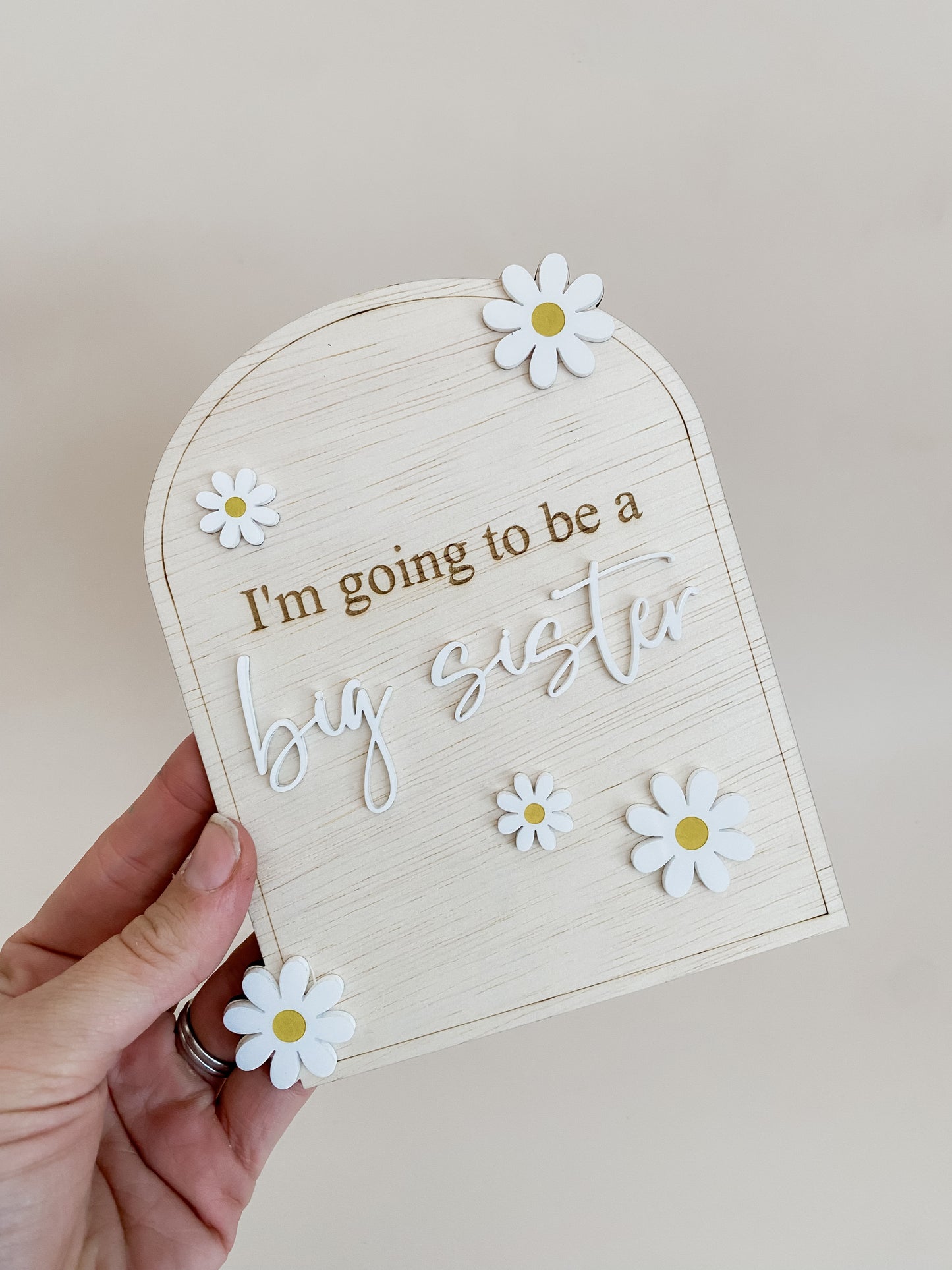 Big Sister Announcement Daisy Sign