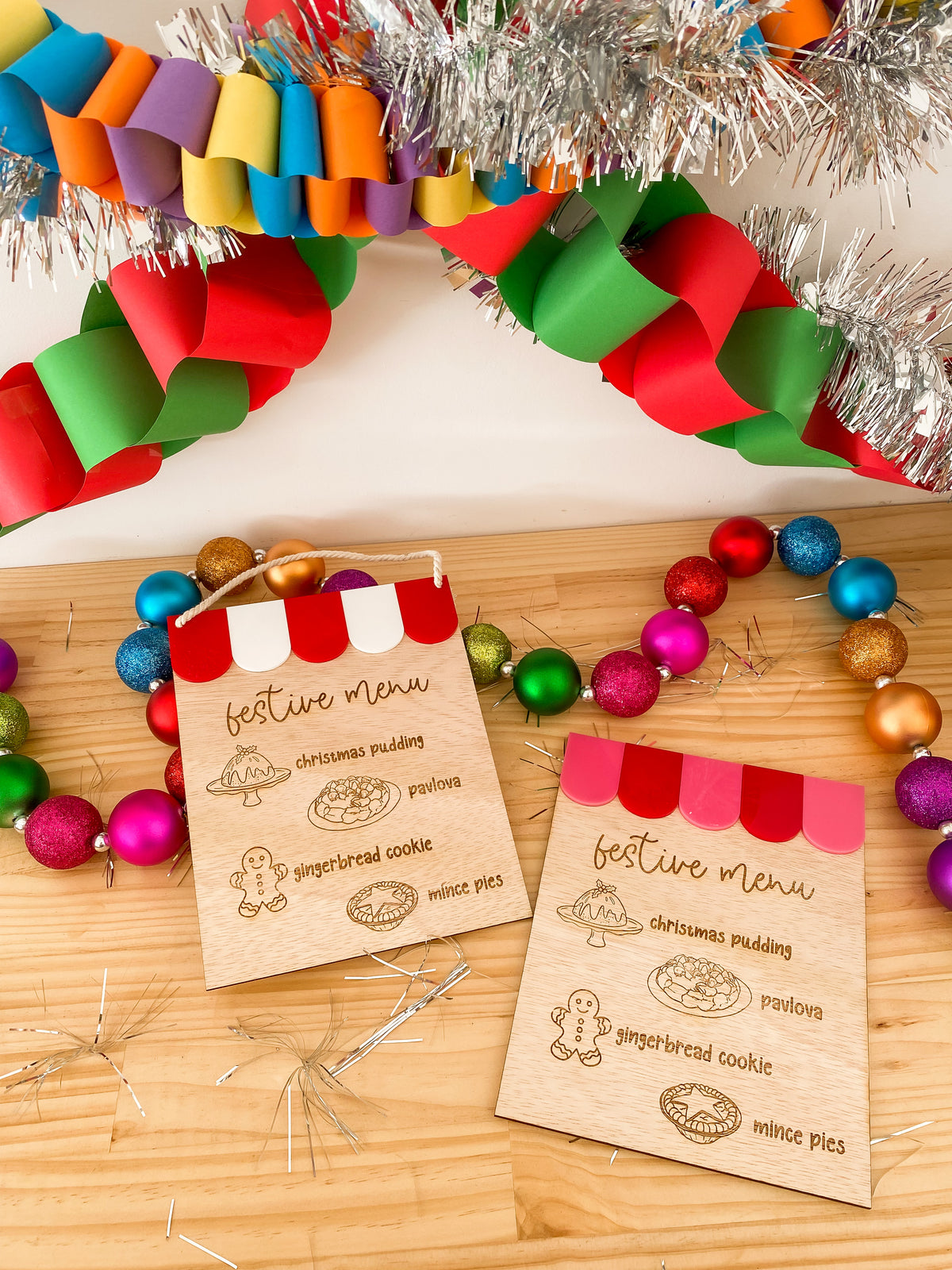 Festive Menu Play Sign