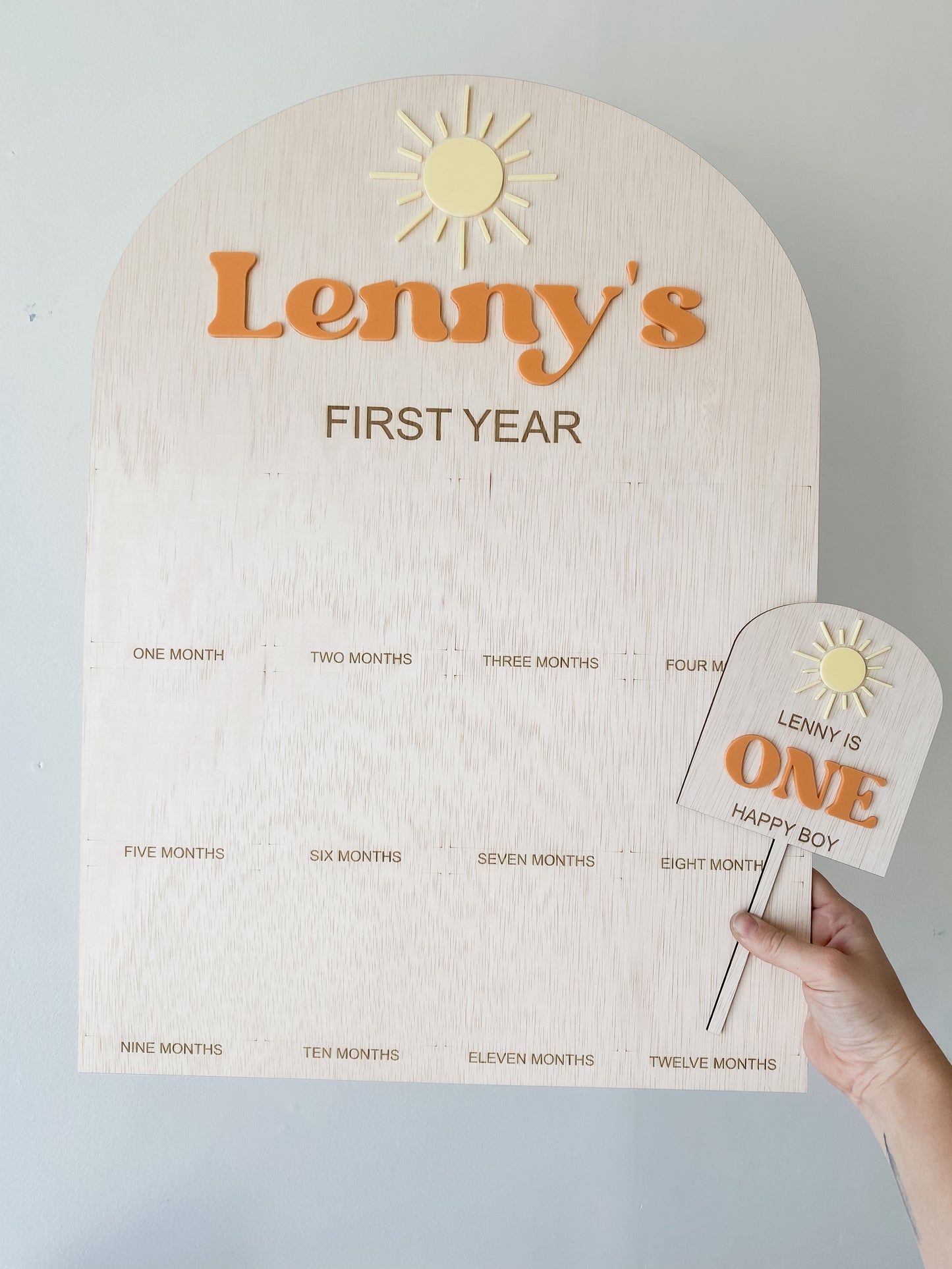 One Happy Boy/Girl Birthday Photo Board and Cake Topper