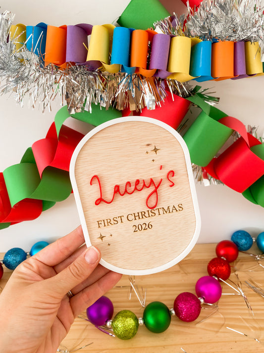 Personalised First Christmas Keepsake Sign