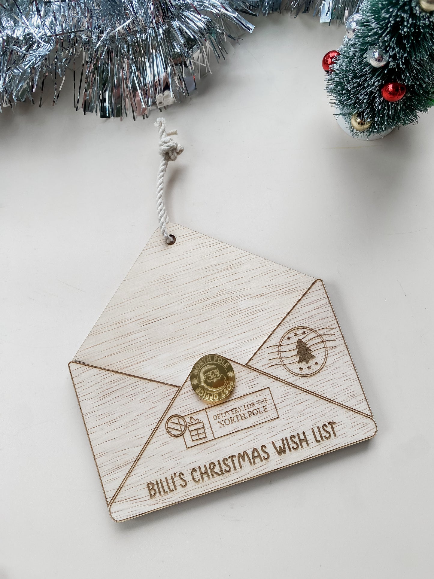Letter to Santa Decoration - Christmas Wish List