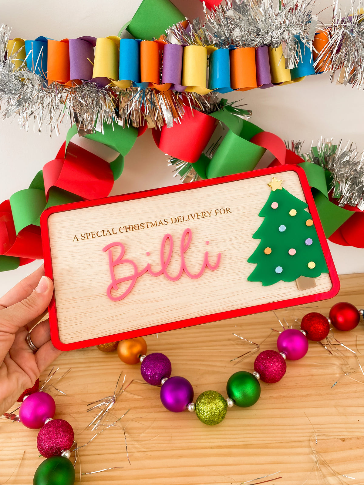 Special Christmas Delivery Crate Sign