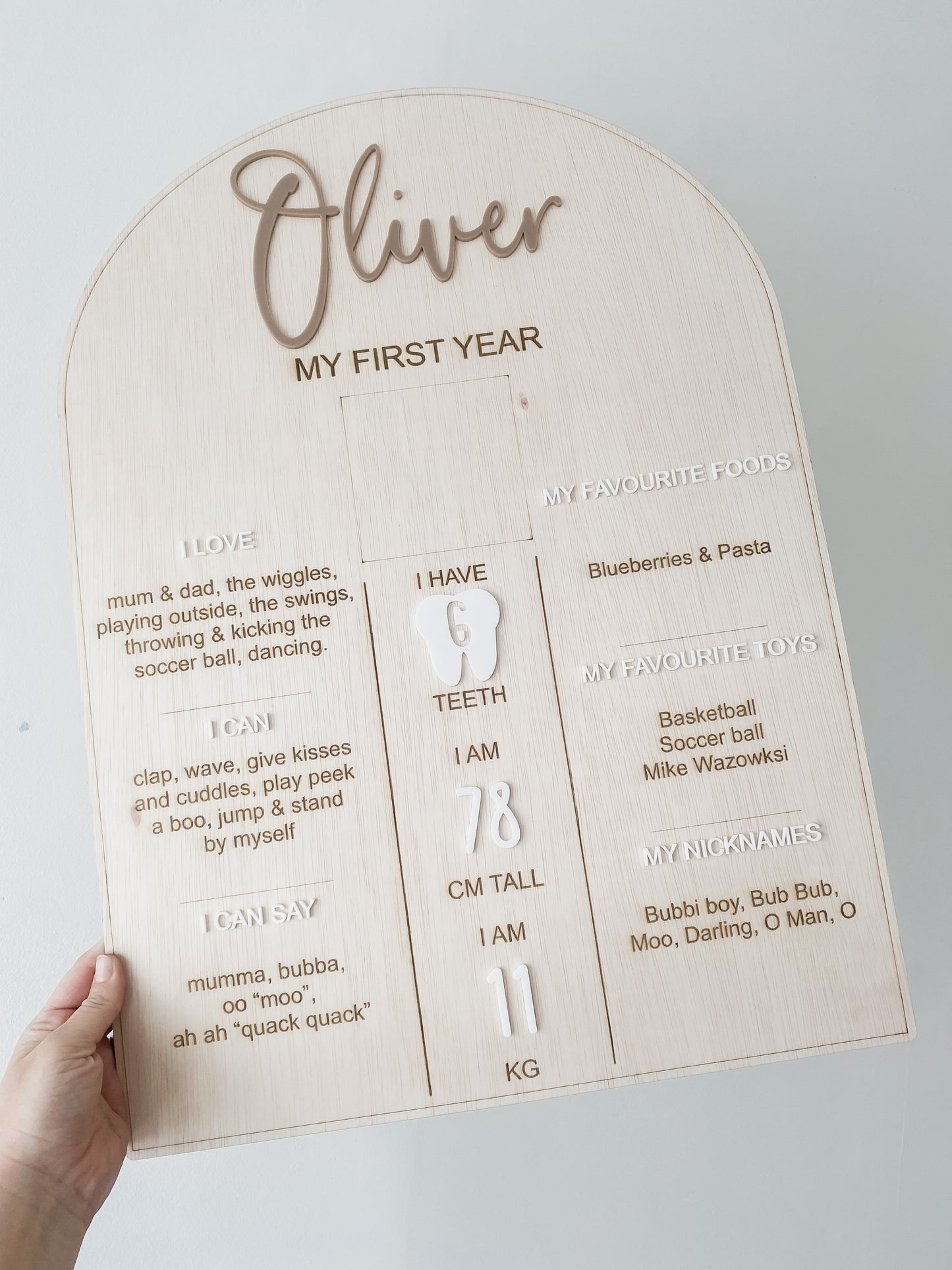 First Year Milestone Board - Large