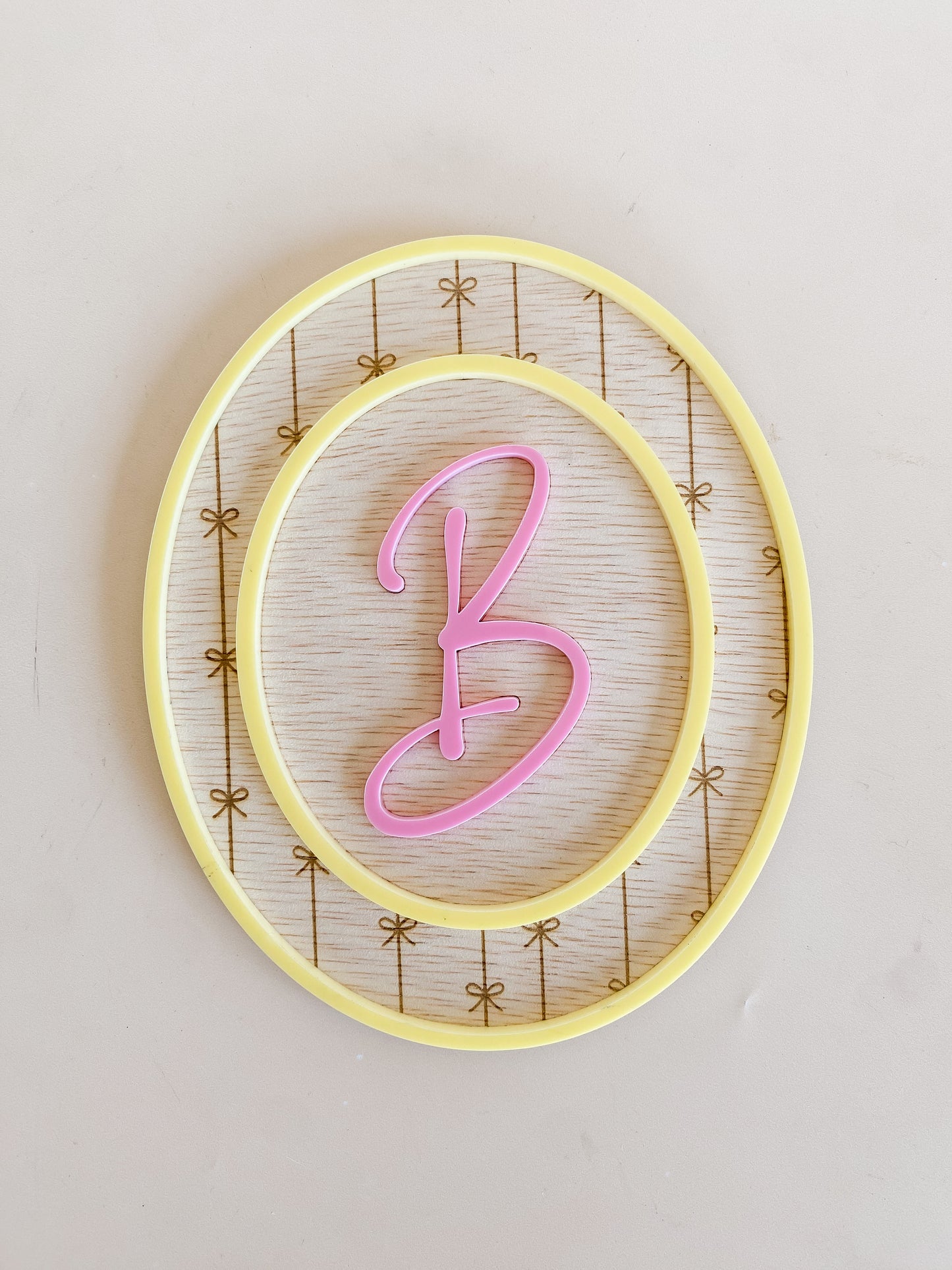 Vintage Bow Initial Sign