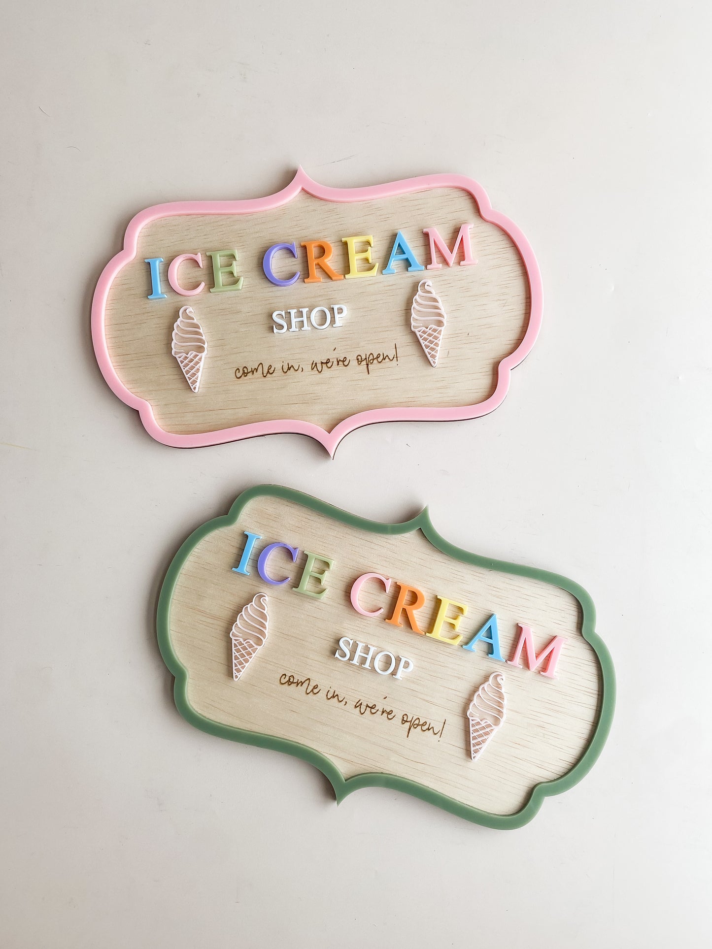 Ice Cream Shop Play Sign