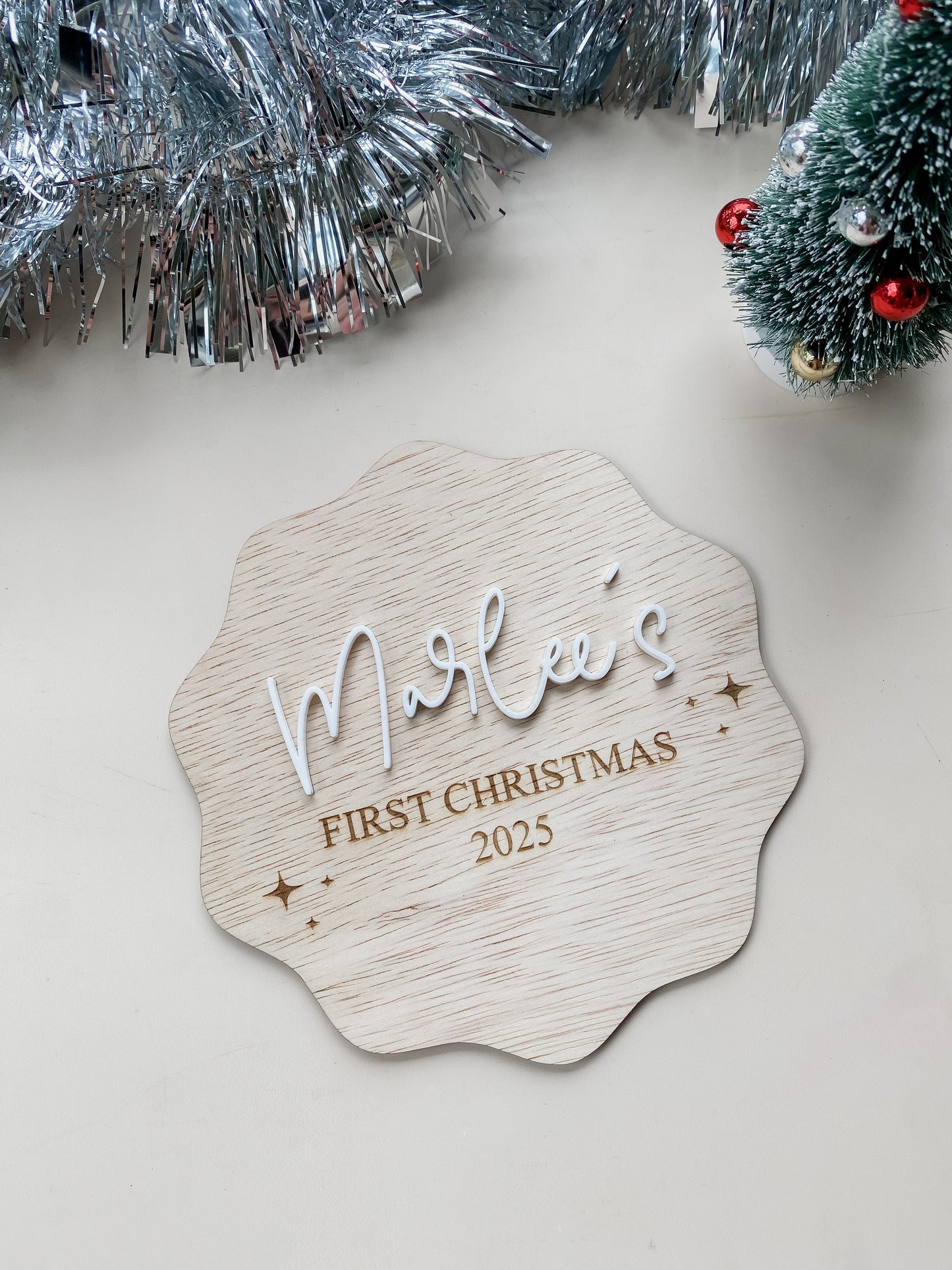 My First Christmas Sign - PERSONALISED