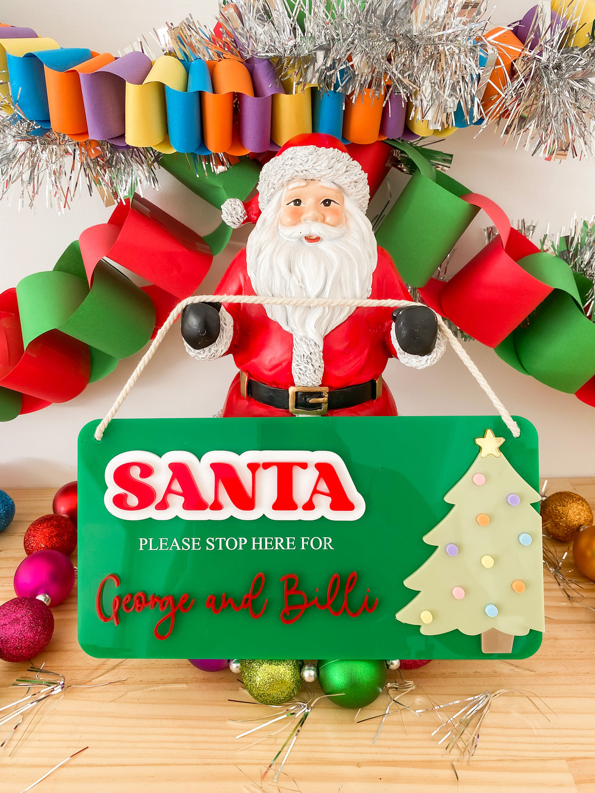 Personalised Santa Stop Here Sign