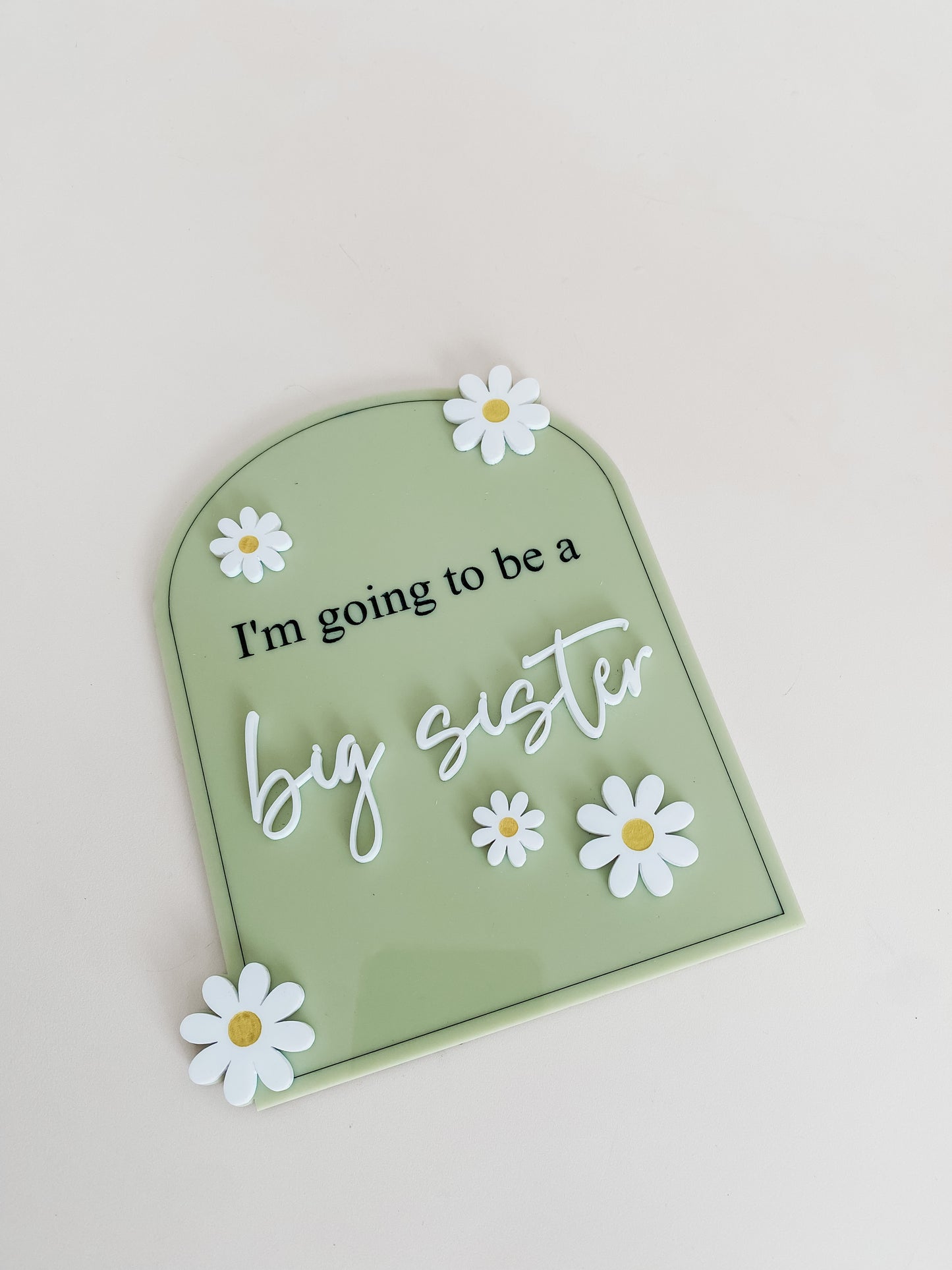 Big Sister Announcement Daisy Sign