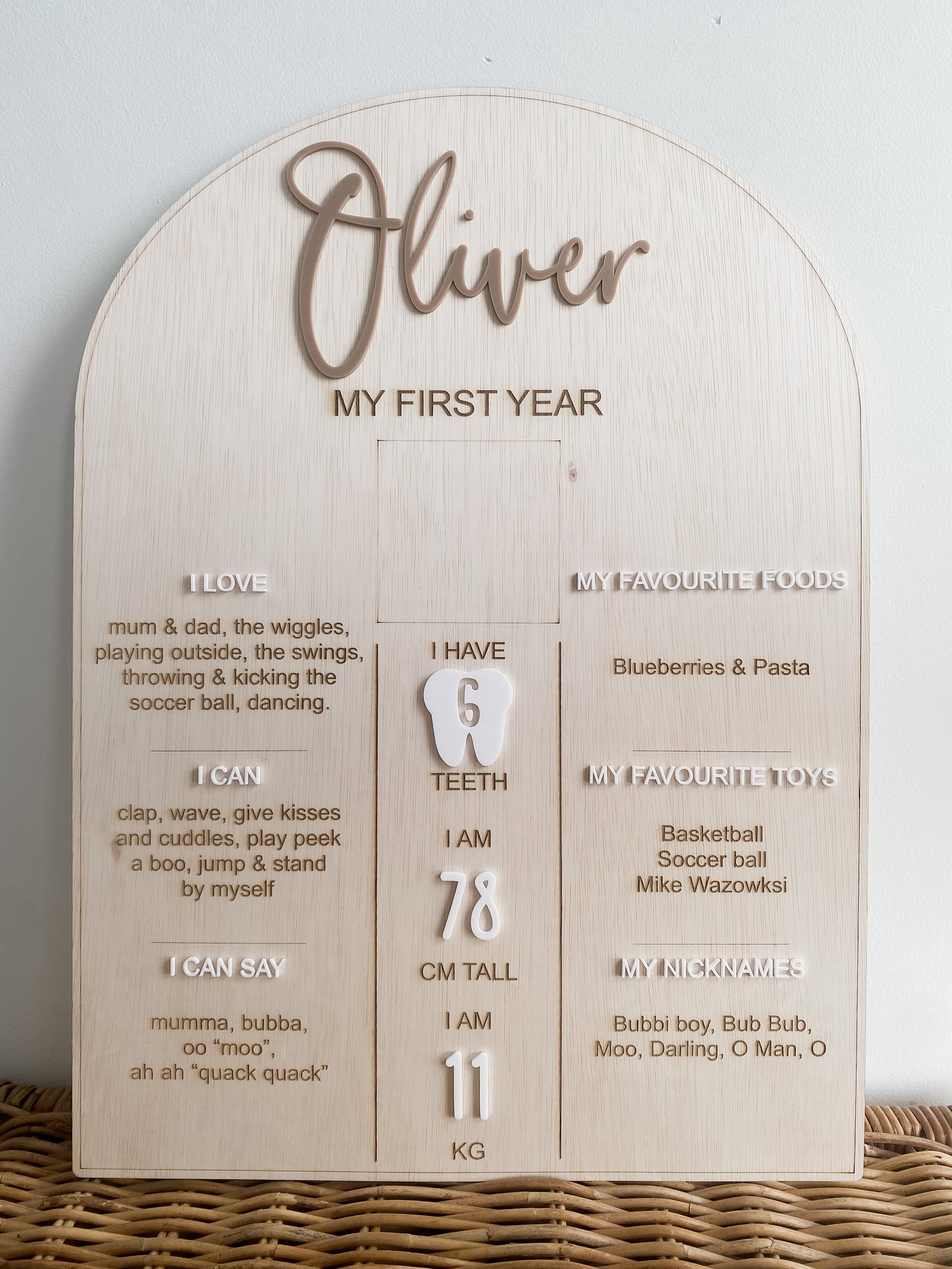 First Year Milestone Board - Large