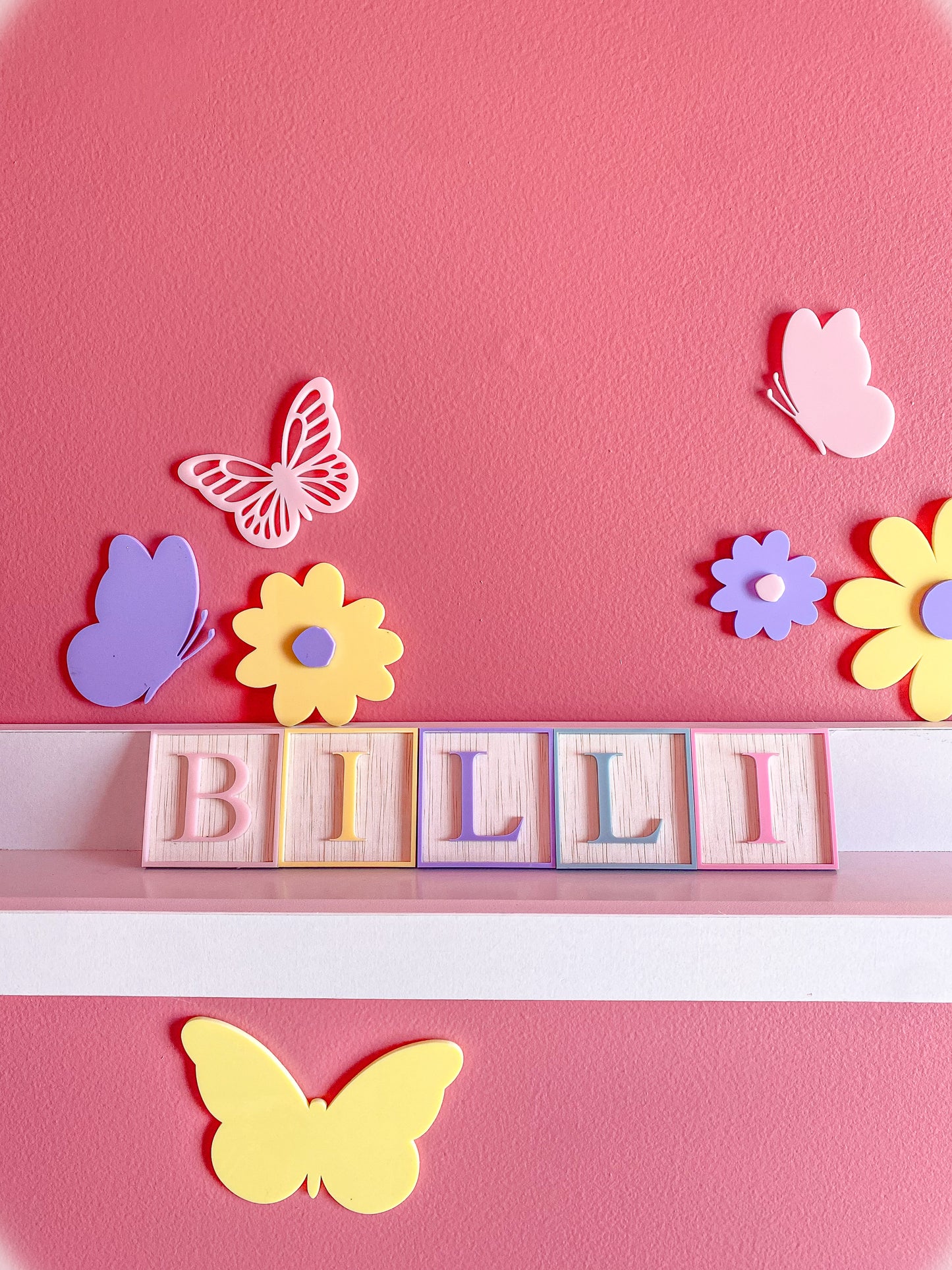 Vintage Block Wall Letters