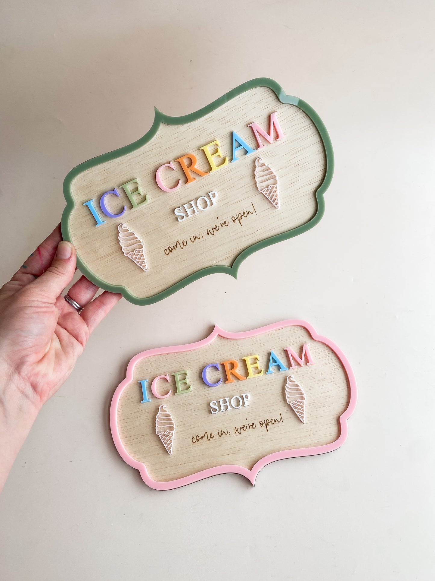 Ice Cream Shop Play Sign