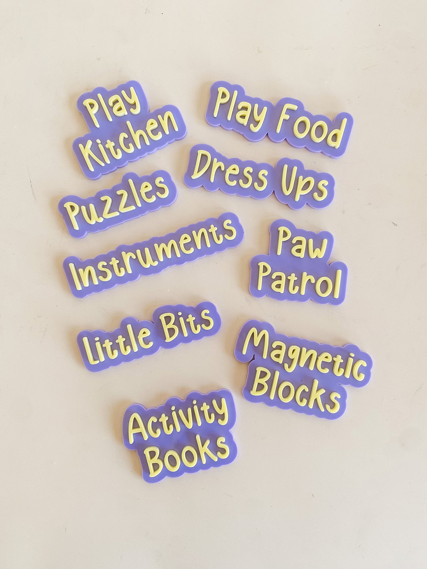 Custom Playroom Organisations Labels