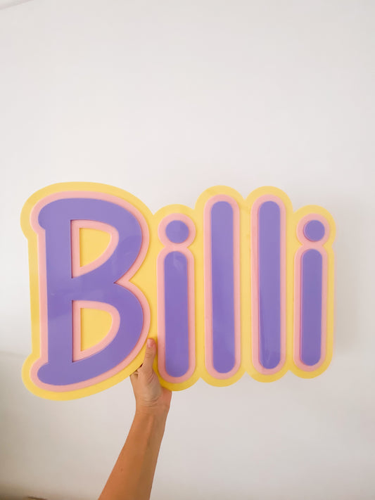 Triple Layer Custom Name Sign