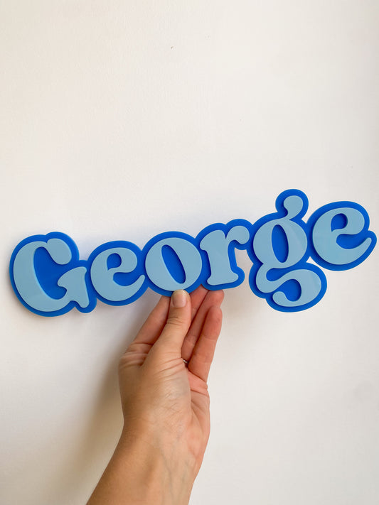 Double Layer Custom Name Sign