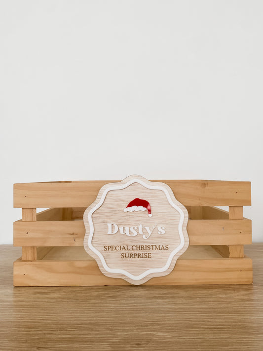 Personalised Christmas Crate Sign