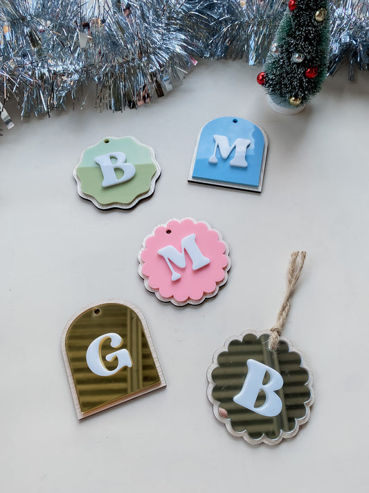 Christmas Baubles - TRIPLE LAYER INITIAL